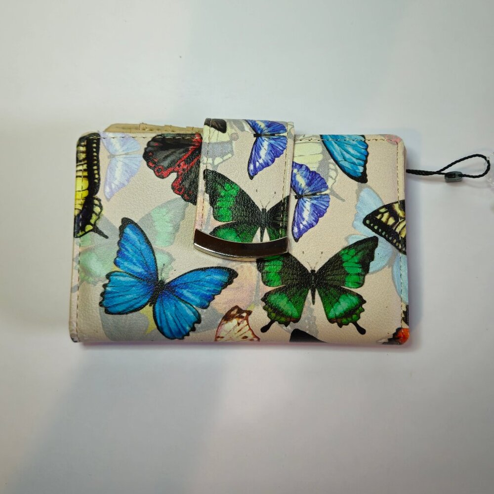 Mundi Safe Keeper Butterfly Print Wallet - Multicolor NWT